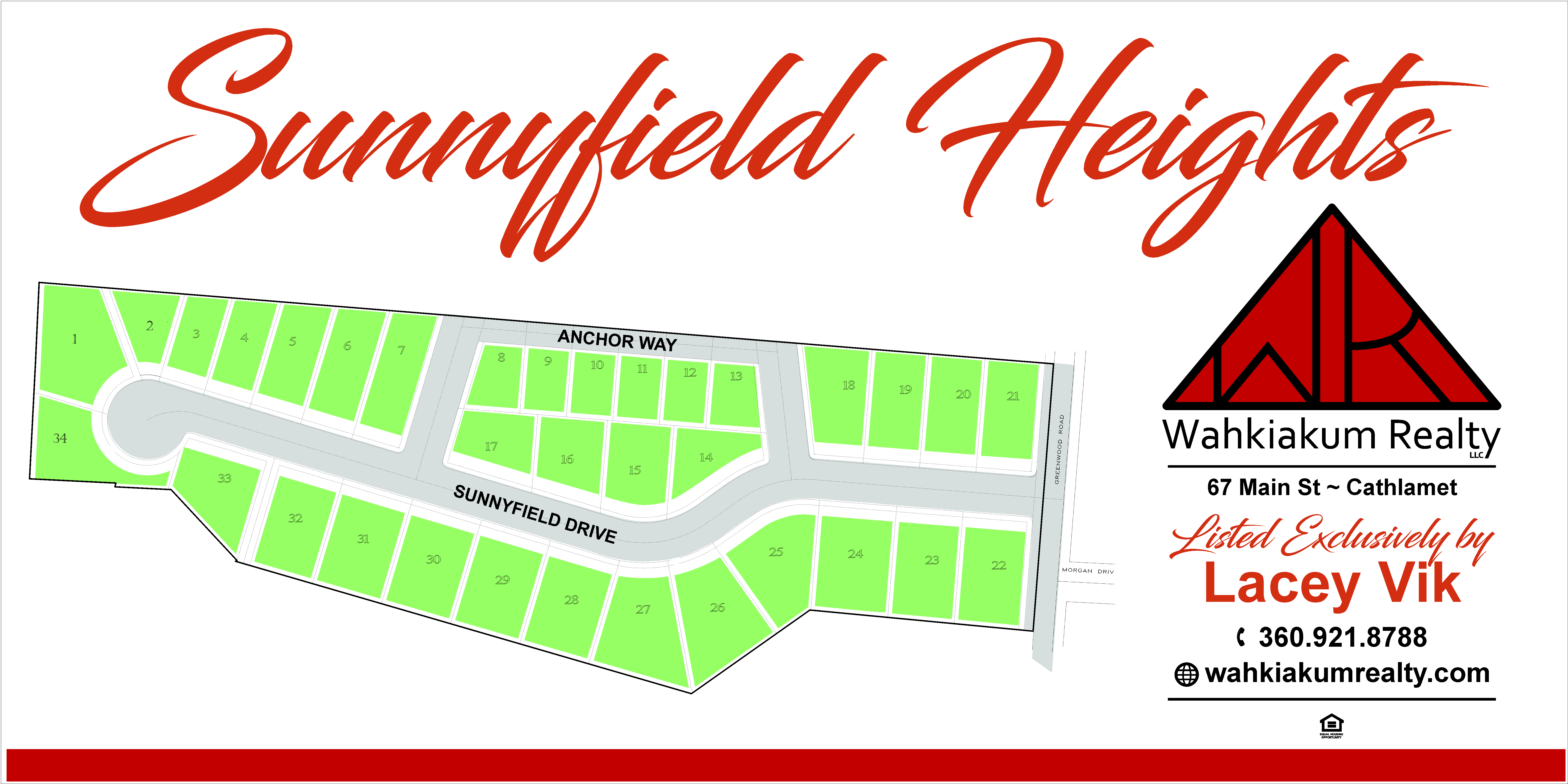 sunnyfield lots sign